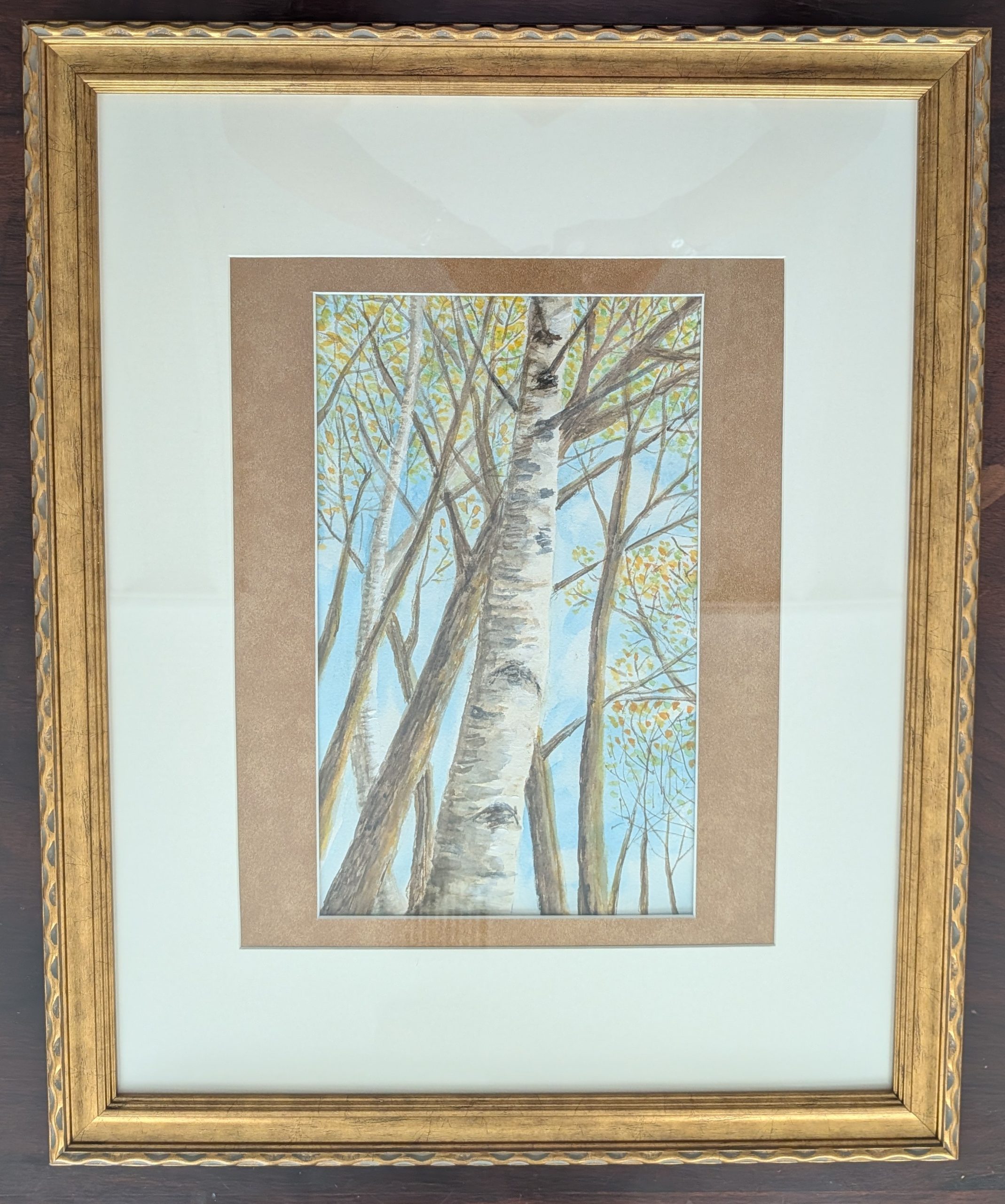 Gilded birches painting